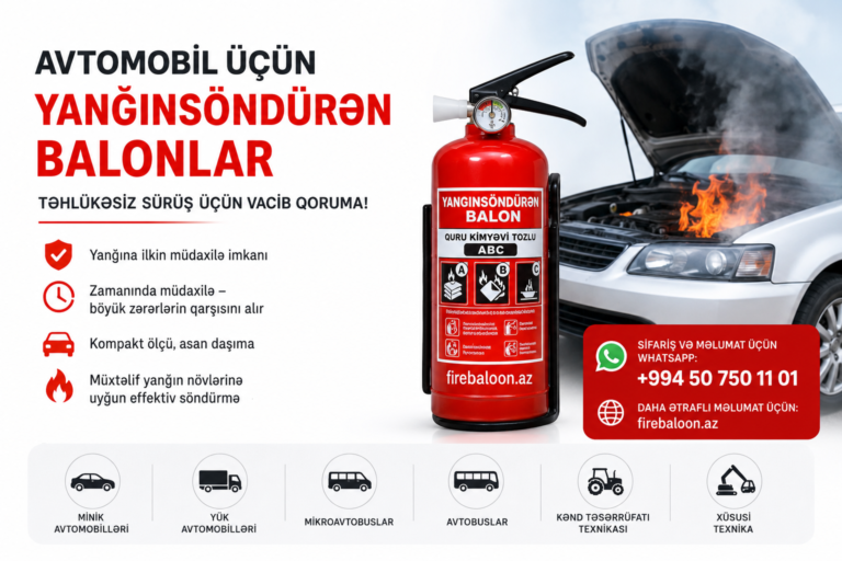 avtamobil ucun yangin sonduren balonlari